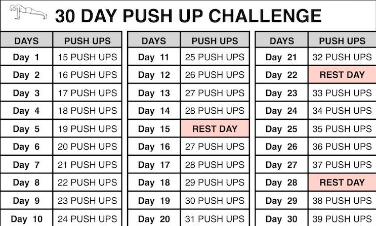 30 day push up challenge for men